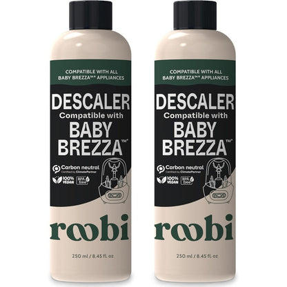 Roobi Descaling Solution 2 Pack front view for baby appliances