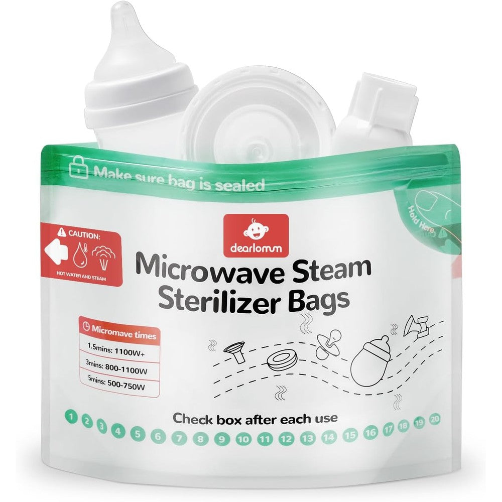 Dearlomum microwave steam sterilizer bag front view