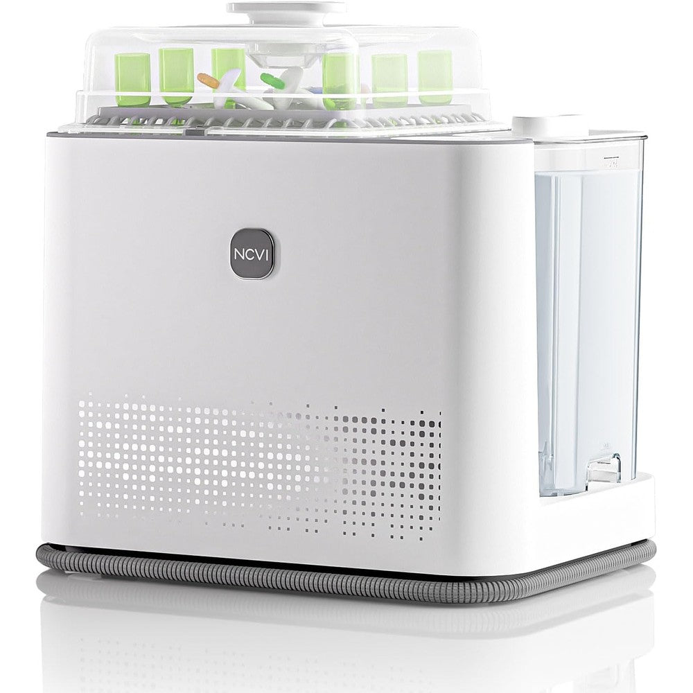 NCVI Baby Bottle Washer Sterilizer and Dryer machine front view on kitchen countertop