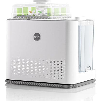 NCVI Baby Bottle Washer Sterilizer and Dryer machine front view on kitchen countertop