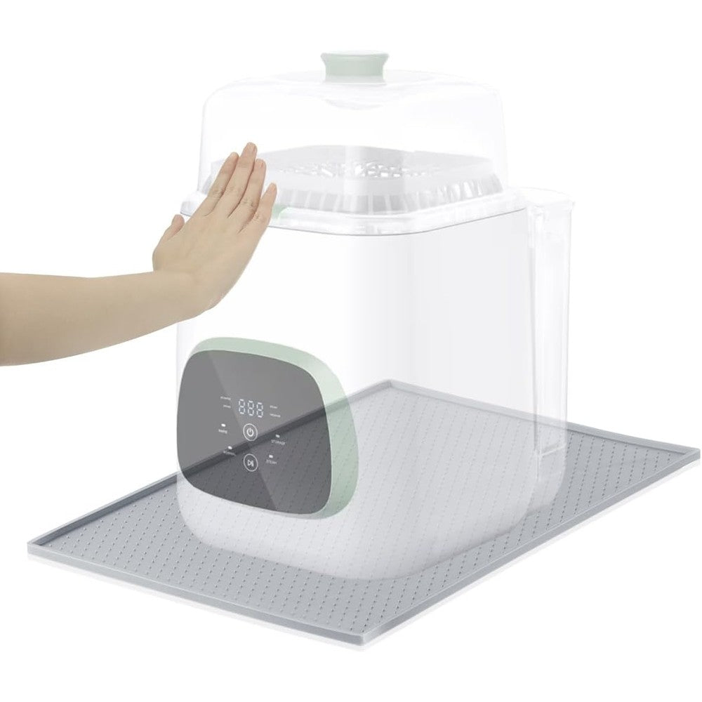 Aieve Bottle Washer Sliding Mat front view with bottle washer