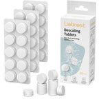 Baby Brezza universal descaling tablets front packaging view for baby appliance maintenance.