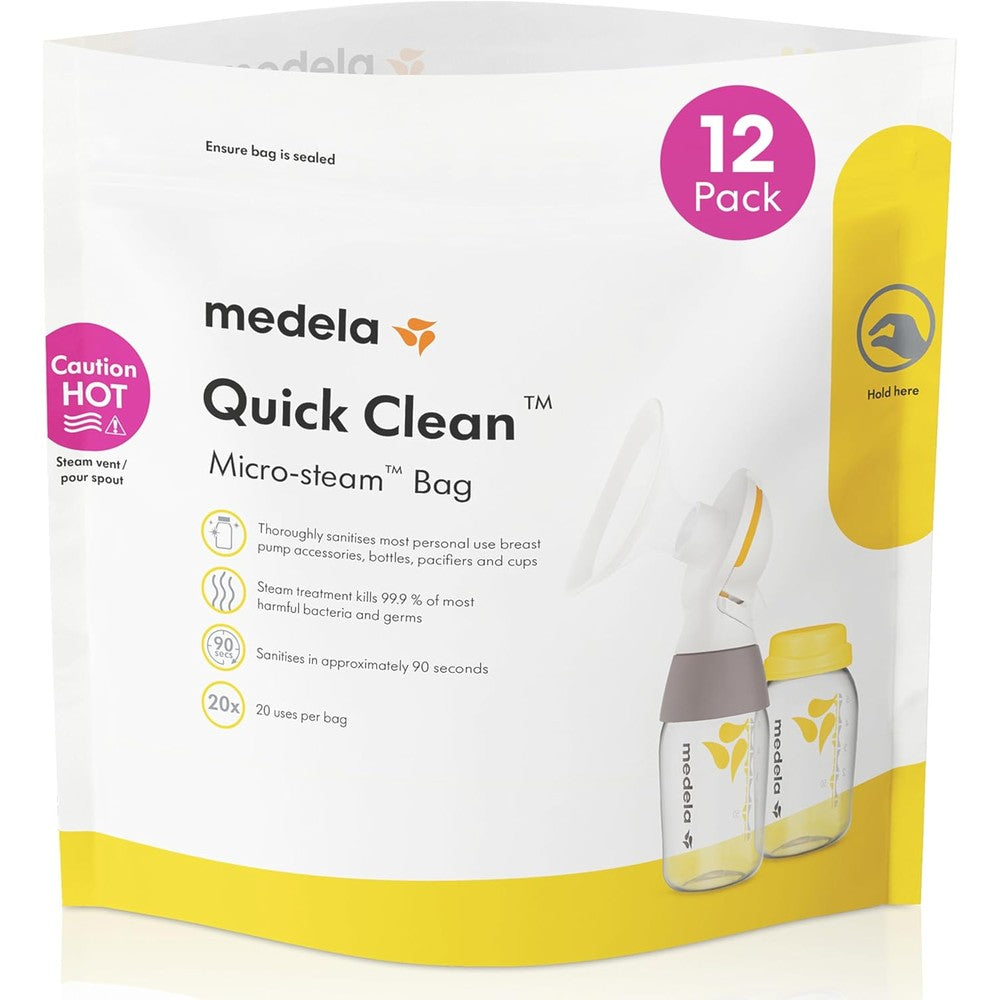 Medela Quick Clean Microwave Sterilizer Bags 12 pack front view