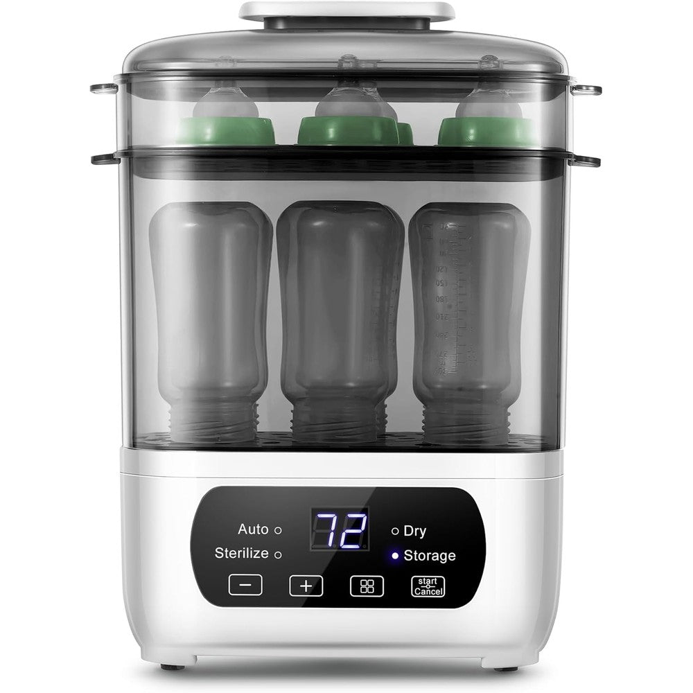 Amzbabychef 4-in-1 baby bottle steamer and dryer front view