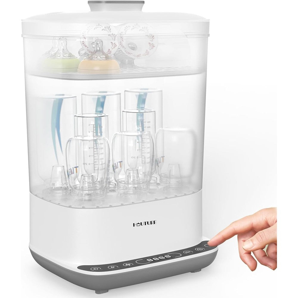 Hauture 6-in-1 bottle sterilizer and dryer front view white