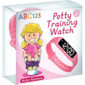 ABC123 Potty Training Watch pink front view wearable toddler accessory