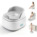 Lalalark 3-in-1 toddler potty training toilet front view in white and grey