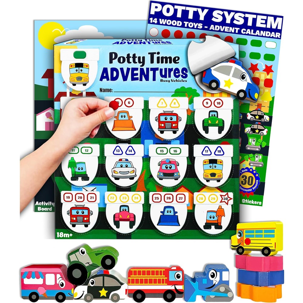 Lil Advents Potty Time Adventures wooden reward system front view