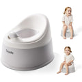 Tinyiota toddler potty training toilet gray front view