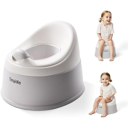 Tinyiota toddler potty training toilet gray front view