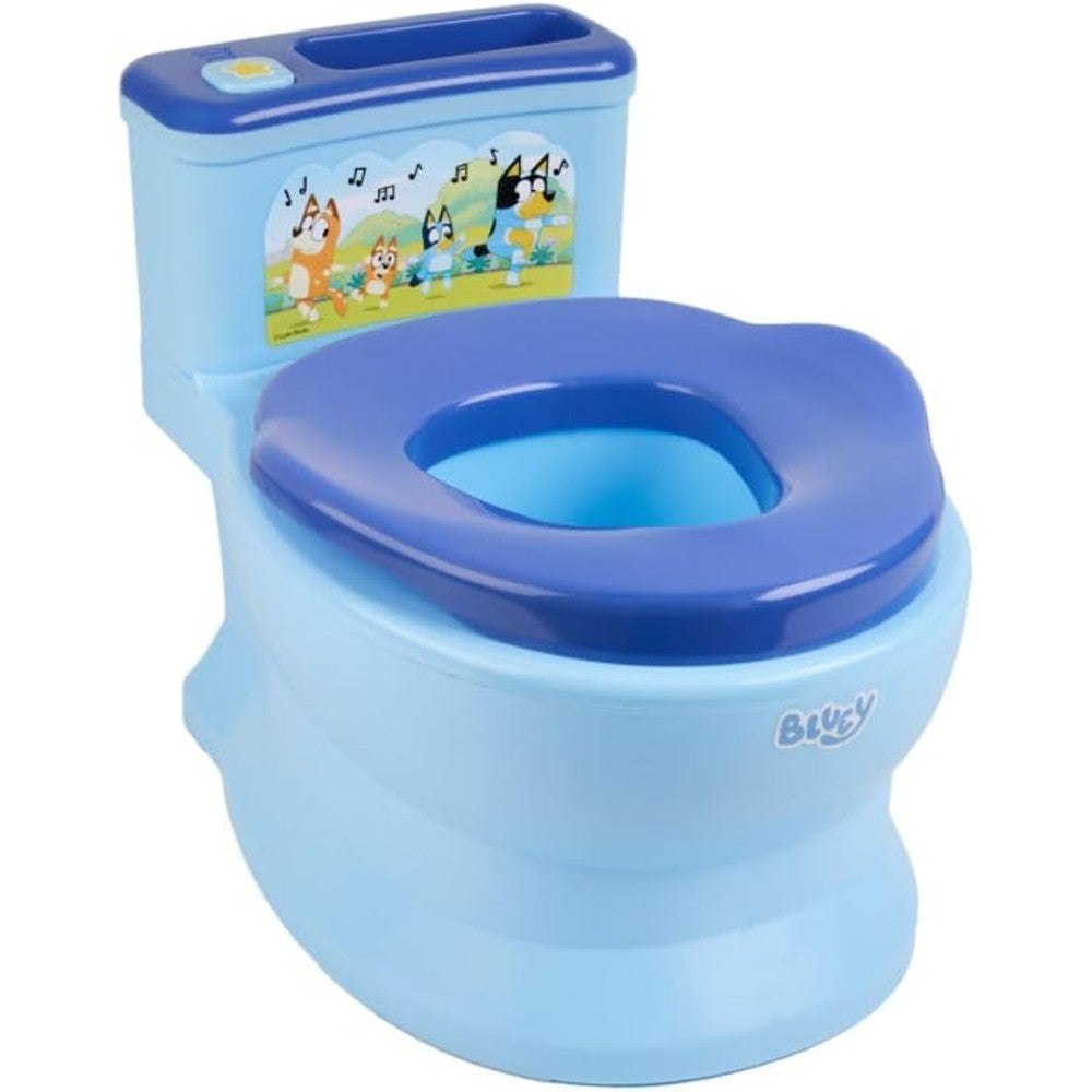 Ginsey Bluey Playtime Floor Potty Trainer front view with interactive sound buttons