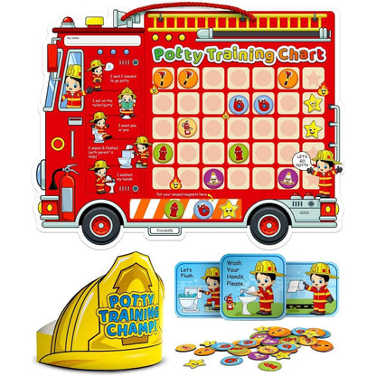 Putska Fireman Potty Training Chart set front view