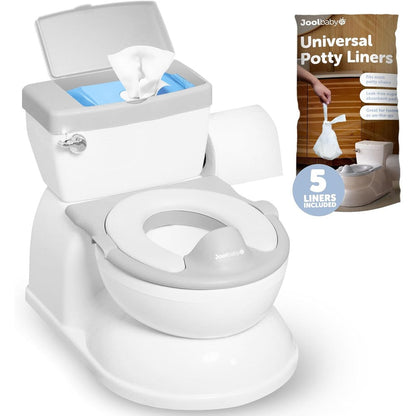 Jool Baby Real Feel 2-in-1 Potty in gray front view