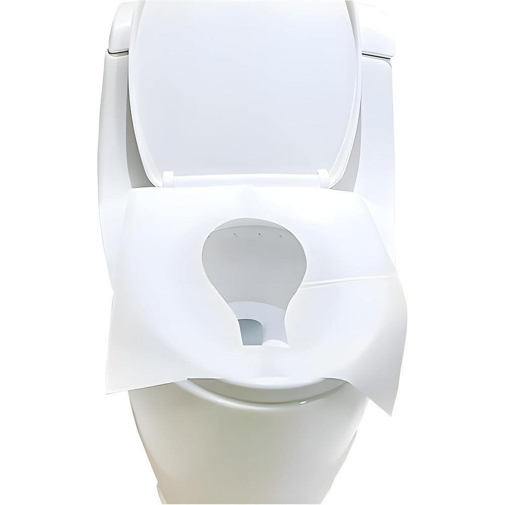 YOFAN disposable toilet seat covers front view of the compact ten piece travel packaging