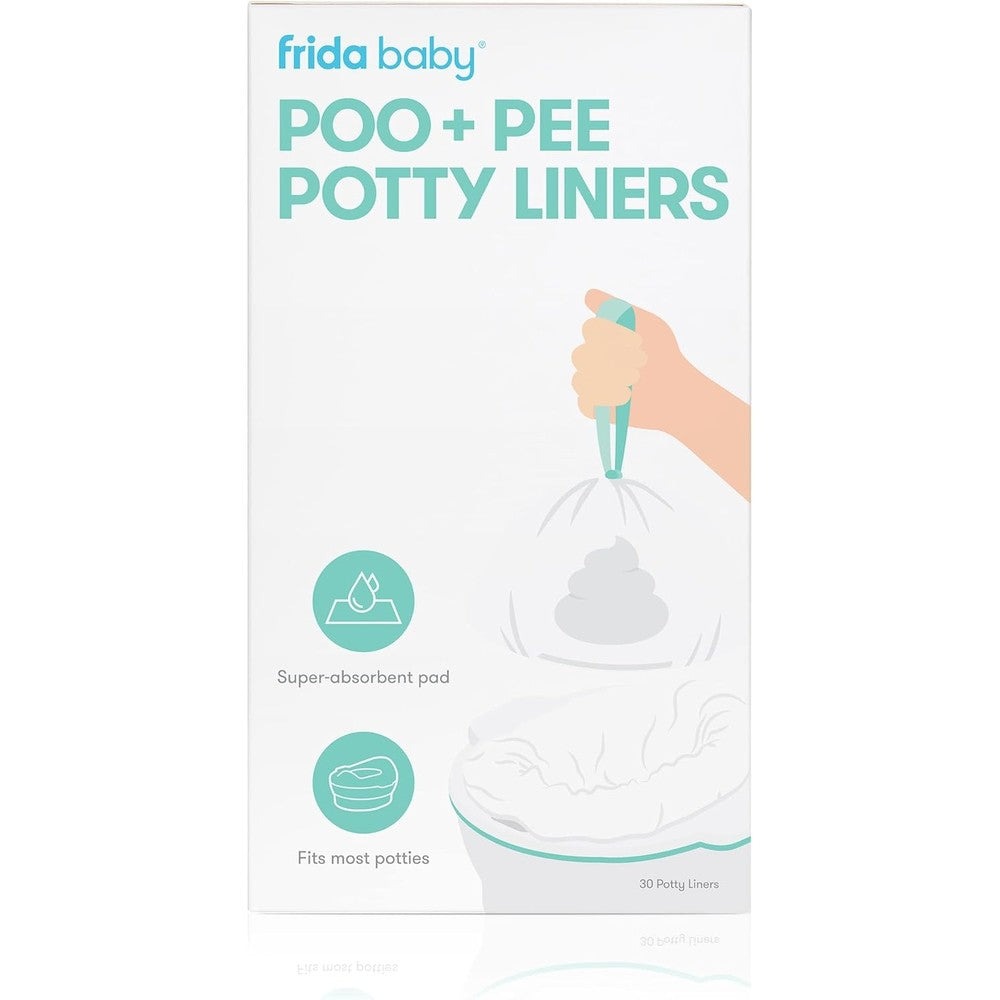 Frida Baby Poo And Pee Potty Liners 30 count retail box front view showing product branding