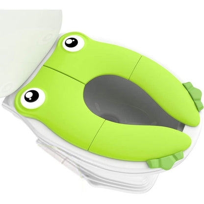 Magtimes portable folding potty training seat front view green color child care accessory