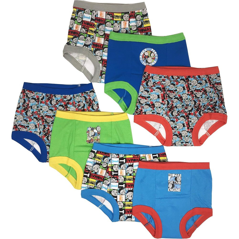 Mattel Boys Thomas The Tank Engine Potty Training Pants seven pack front view showing character prints