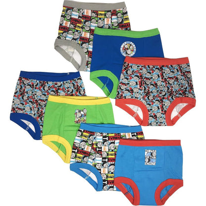 Mattel Boys Thomas The Tank Engine Potty Training Pants seven pack front view showing character prints