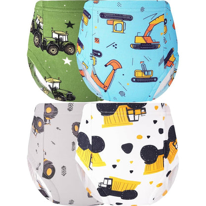 BliBliTaTa boys potty training underwear front view showing tractor design