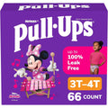 Pull-Ups Learning Designs Girls Training Pants front view of the 66 count packaging.