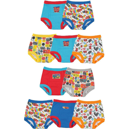 Disney Pixar Cars toddler potty training pants front view featuring Lightning McQueen prints