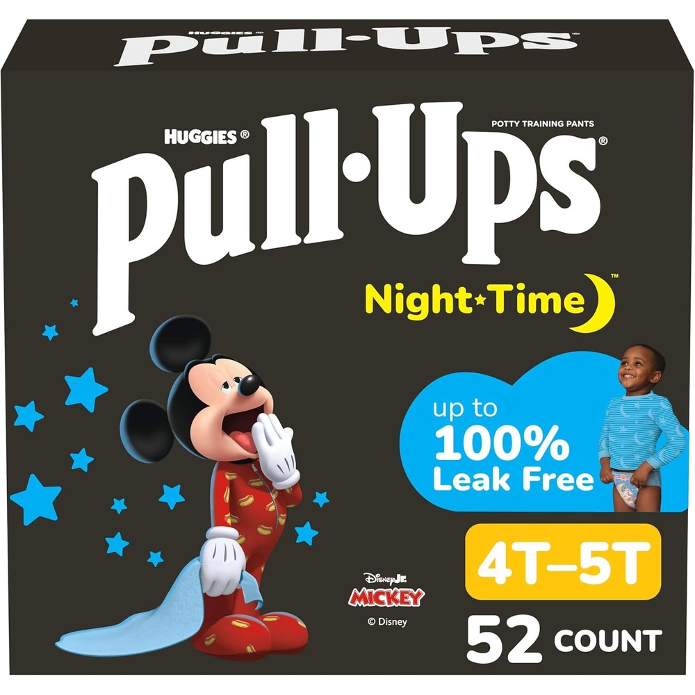 Pull-Ups boys nighttime potty training pants pack front view overnight absorption underwear