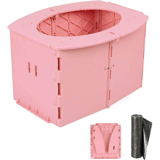 Ymmsuuie Travel Potty for Kids pink front view