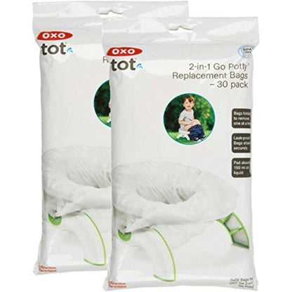 Oxo Tot 2-in-1 Go Potty Refill Bags 60 Count front packaging view