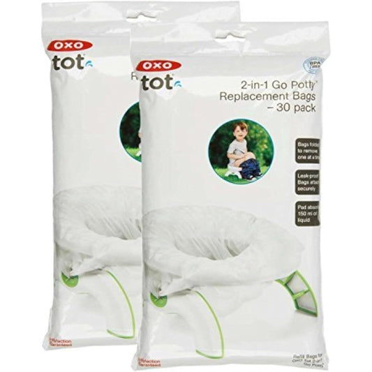 Oxo Tot 2-in-1 Go Potty Refill Bags 60 Count front packaging view