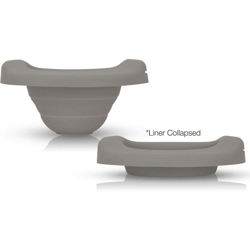 Kalencom Potette Plus Collapsible Reusable Liner in gray front view