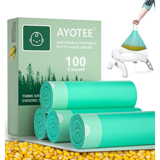 Ayotee compostable travel potty bags front view