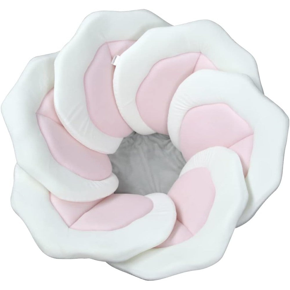Tofoan Baby Bath Pad front view pink floral cushion