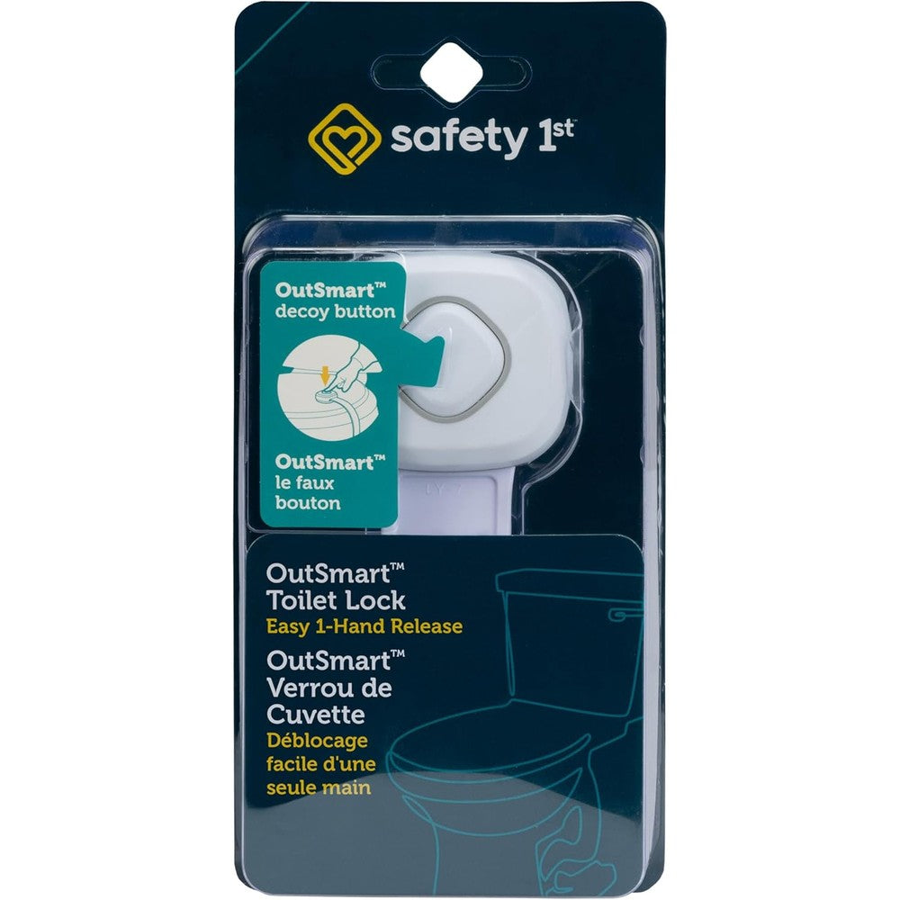 Safety 1st OutSmart Toilet Lock in white front view