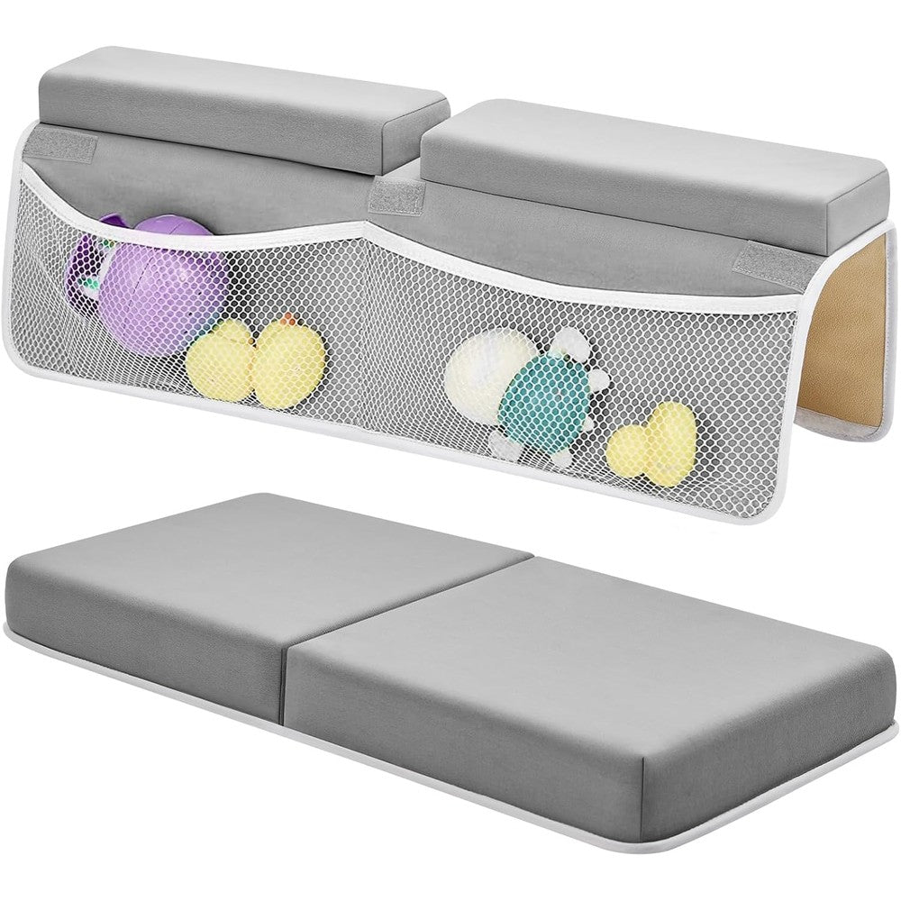 IFNOW baby bath kneeler and elbow rest pad set front view displaying gray neoprene cushioning mat