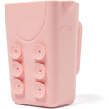 Rinzee Baby Bath Rinse Cup front view showcasing pink food grade silicone body and smooth rim.