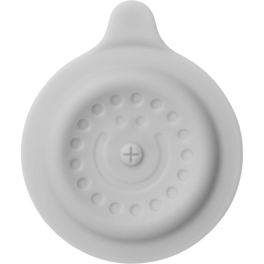 Ubbi Bathtub Drain Cover in Gray showing front suction cup design