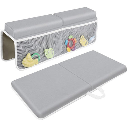 JJGoo bath kneeler and elbow rest pad set gray front view