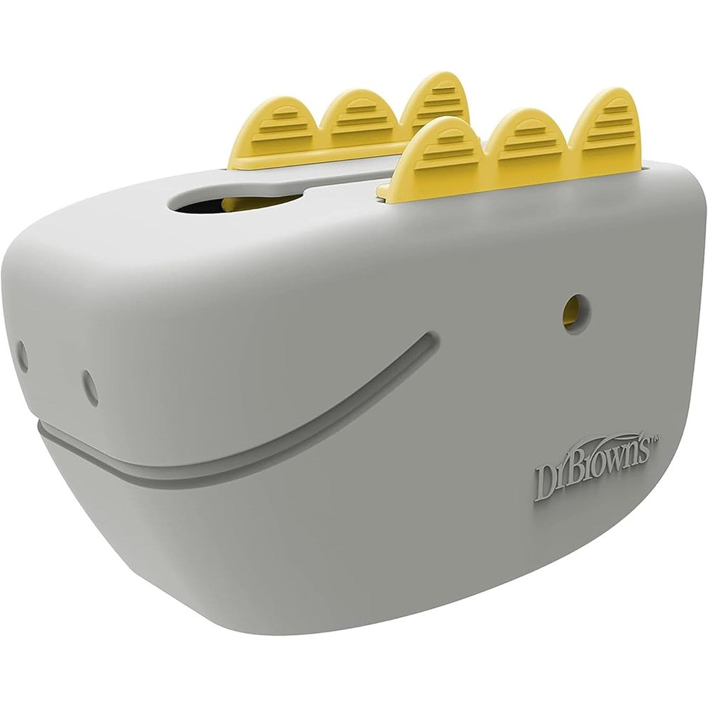 Dr. Brown's CleanUp Dino-Soft Baby Bath Spout Cover gray dinosaur