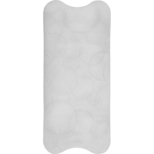 Ubbi cushioned non-slip baby bath mat gray front view