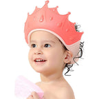 Funupup baby shower cap pink crown front view