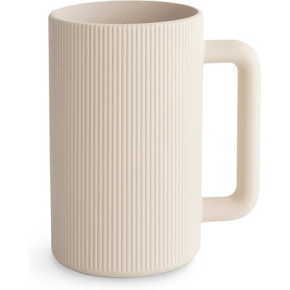 Mushie baby bath rinse cup in Shifting Sand front view