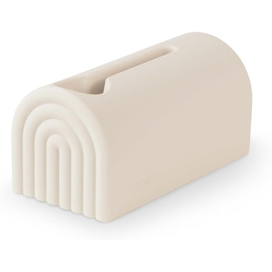 Mushie Bath Spout Cover in Shifting Sand front view
