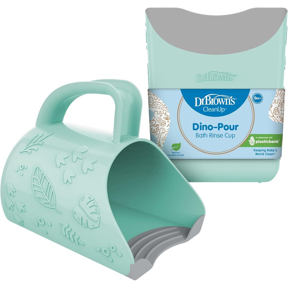 Dr. Brown's CleanUp Dino-Pour Baby Bath Rinse Cup front view