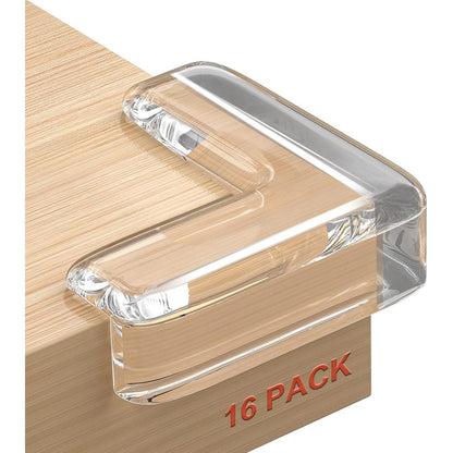 Homrealm 16 pack clear baby corner protectors front view