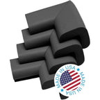 KidKusion safety corner cushion front view black baby proofing guard