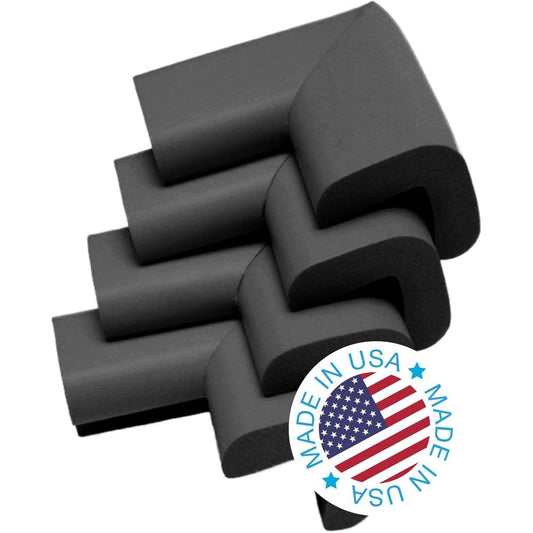KidKusion 4-Piece Safety Corner Cushion Black front view