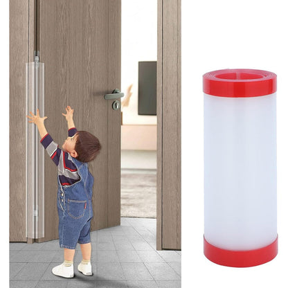 Angloria door hinge pinch guard front view for baby safety