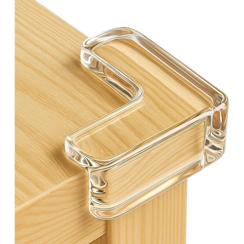 Gudui 12 pack clear silicone corner protectors front view.