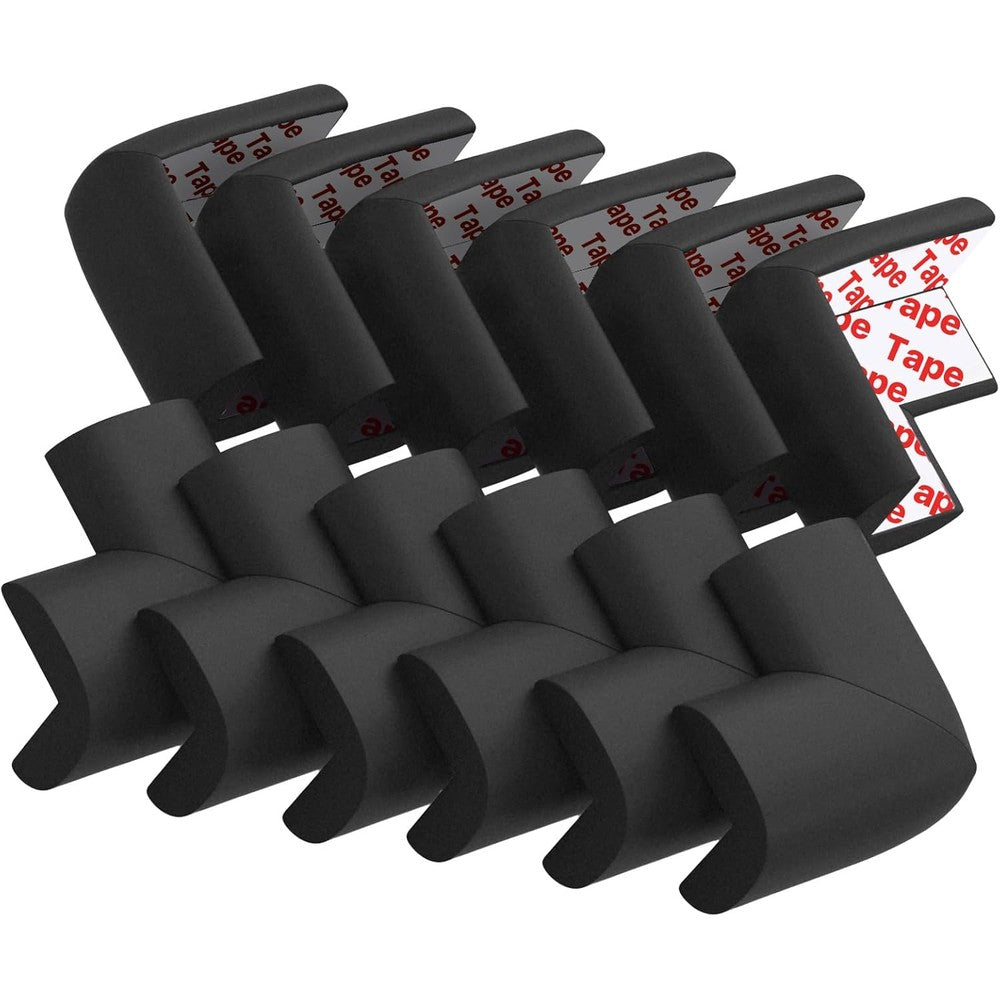 Usfloatwishes 12 pack black corner protector front view