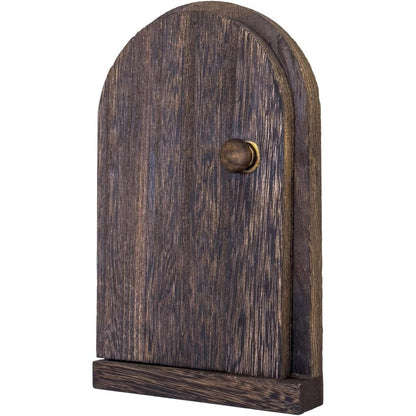 MaxForJoys self-adhesive wooden fairy door outlet cover front view